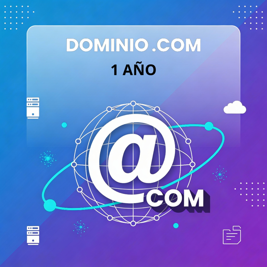 Registro de dominio .COM por 1 año con renovación automática internacional - Altable Web Solutions