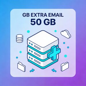 Espacio extra email 50GB - Suscripción premium de ampliación de almacenamiento adicional de 50GB para correo corporativo