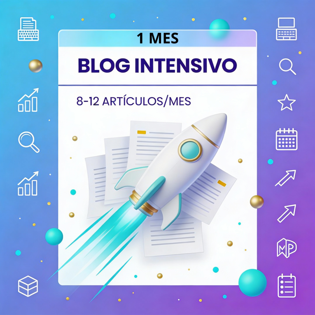 Servicio de blog intensivo - Suscripción mensual o anual con 8-12 artículos al mes para proyectos que quieren posicionar rápidamente en Google