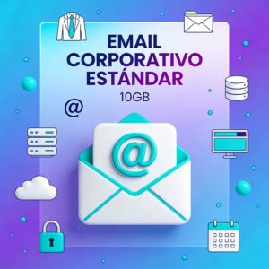 Email corporativo estándar 10GB - Correo profesional con tu dominio, 10GB de almacenamiento y sincronización multiplataforma