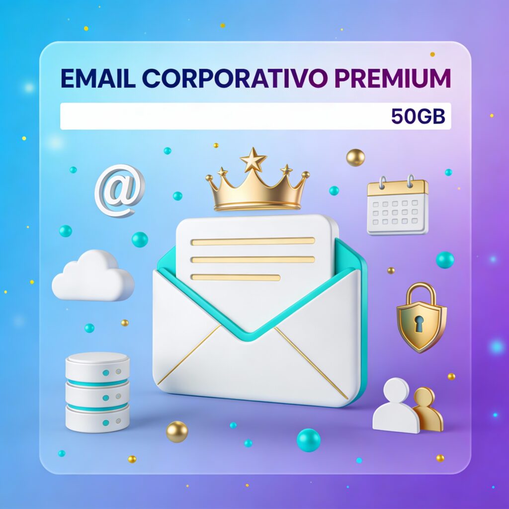 Email corporativo premium 50GB - Correo profesional avanzado con 50GB de almacenamiento, calendario, contactos y máxima seguridad
