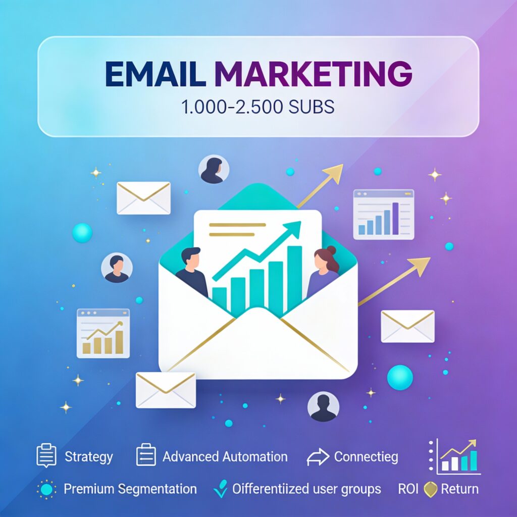Servicio de email marketing 1000-2500 suscriptores - Gestión profesional de campañas con automatizaciones avanzadas y estrategia de conversión