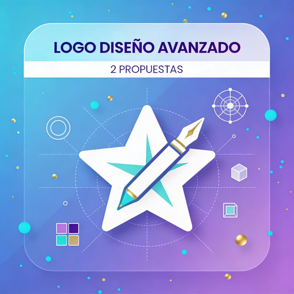 Servicio de diseño de logo avanzado - 2 propuestas de logo profesional con 2 rondas de cambios, entrega en múltiples formatos y colores