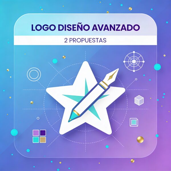 Servicio de diseño de logo avanzado - 2 propuestas de logo profesional con 2 rondas de cambios, entrega en múltiples formatos y colores
