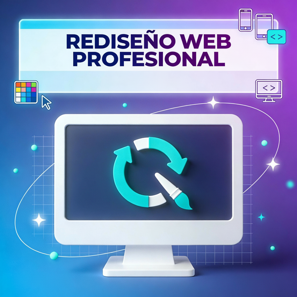 Servicio de rediseño web profesional - Modernización de sitios web de 1 a 4 páginas con diseño responsive y optimización de velocidad